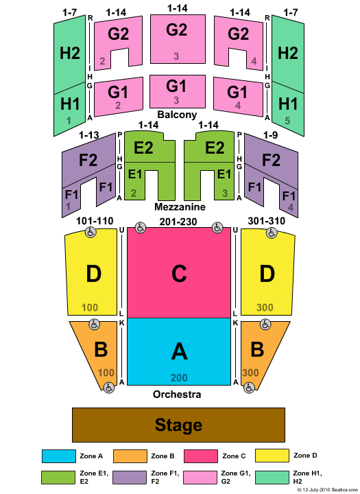 Verizontheatre Seating Chart