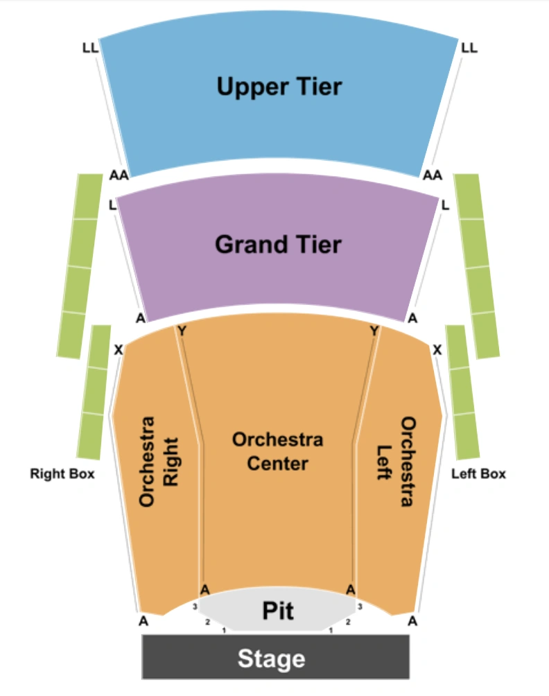 robinson center performance hall seating chart