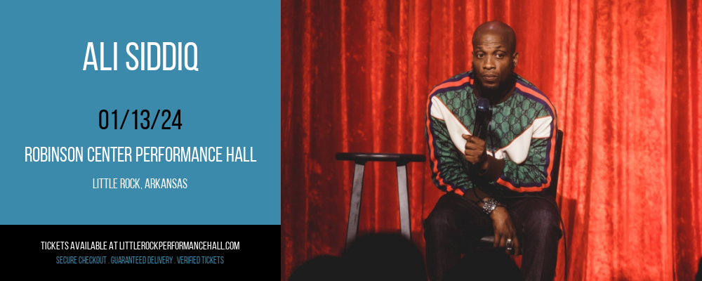 Ali Siddiq at Robinson Center Performance Hall